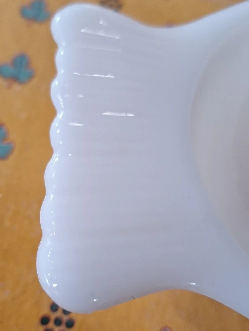 Vintage GlasBake white milk glass fish-shaped serving platter
